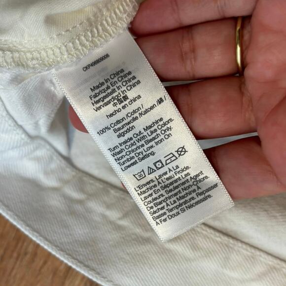 NWT Madewell Low-Slung Baggy Crop In Pure White Size 31 - Picture 7 of 12